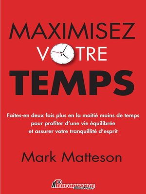 cover image of Maximisez votre temps